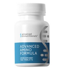 Advanced Amino Formula, one bottle of 150 free-form amino acid tablets