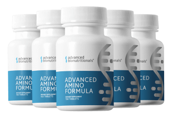 Advanced Amino Formula, six bottles of 150 free-form amino acid tablets each